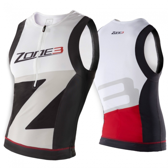Zone3 lava tri top Herren schwarz/weiß/grau/rot 2015 Z14153VOORRAAD